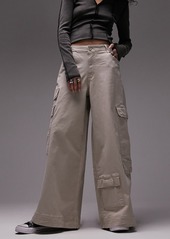 Topshop Oversize Skate Cargo Trousers in Stone at Nordstrom Rack