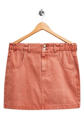 Topshop Paperbag Denim Miniskirt