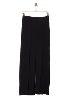 Topshop Pleat Front Straight Leg Pants in Black at Nordstrom Rack