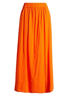 Topshop Pull-On Cotton Skirt in Orange at Nordstrom Rack