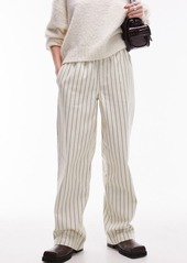 Topshop Pull-On Cotton Straight Leg Pants