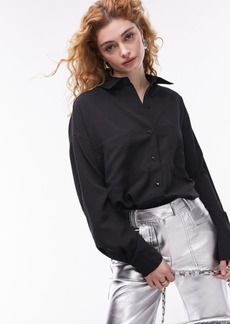 Topshop Relaxed Fit Button-Up Shirt
