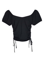 Topshop Ruched Satin Top