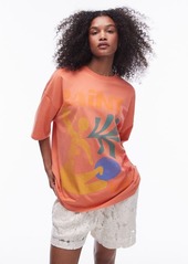 Topshop Saint Tropez Oversize Graphic T-Shirt