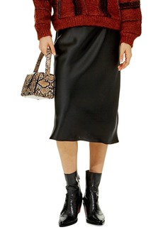 Topshop Satin Midi Skirt (Regular & Petite)