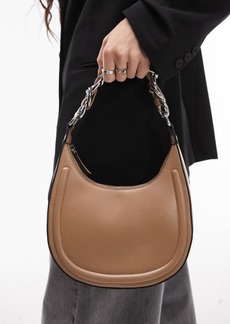 Topshop Selena Curved Faux Leather Shoulder Bag