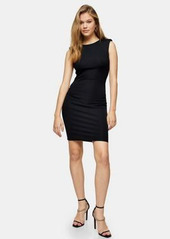 Topshop shoulder padded body-conscious mini dress in black