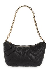 Topshop Sia Chain Strap Quilted Shoulder Bag in Black at Nordstrom