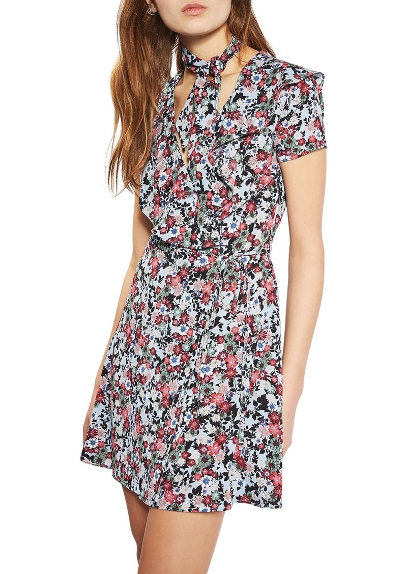 topshop floral wrap dress