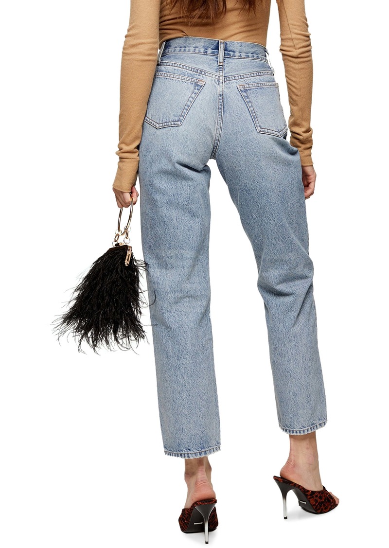 topshop ripped high waist dad jeans