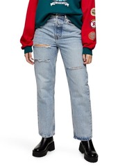Topshop Sofia Ripped High Waist Dad Jeans in Bleach at Nordstrom