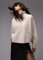 Topshop Stand Collar Sweater