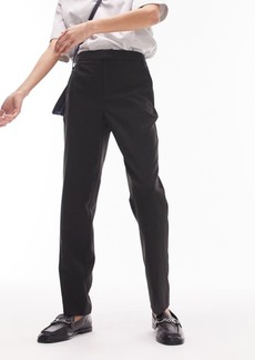 Topshop Tailored Cigarette Trousers in Black at Nordstrom
