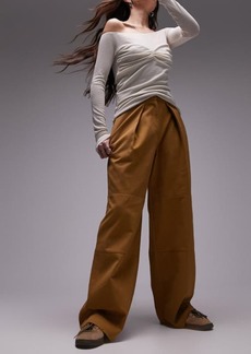 Topshop Tailored Cotton Straight Leg Trousers