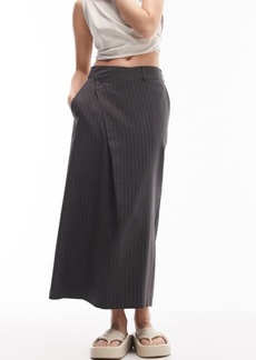 Topshop Tailored Pinstripe Maxi Skirt
