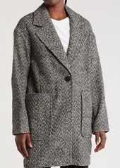 Topshop Textured Coat in Grey at Nordstrom Rack