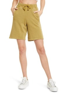 Topshop Women's Jersey Dad Shorts in Mustard at Nordstrom