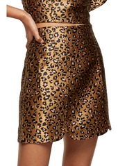 Women's Topshop Animal Print Jacquard Skirt