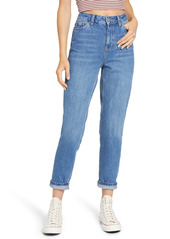 Topshop Women's High Waist Mom Jeans in Mid Blue at Nordstrom