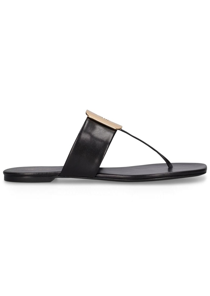 Tory Burch 10mm Georgia Leather Thong Sandals