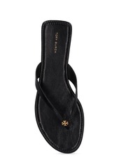 Tory Burch 10mm Simple Logo Leather Thong Sandals