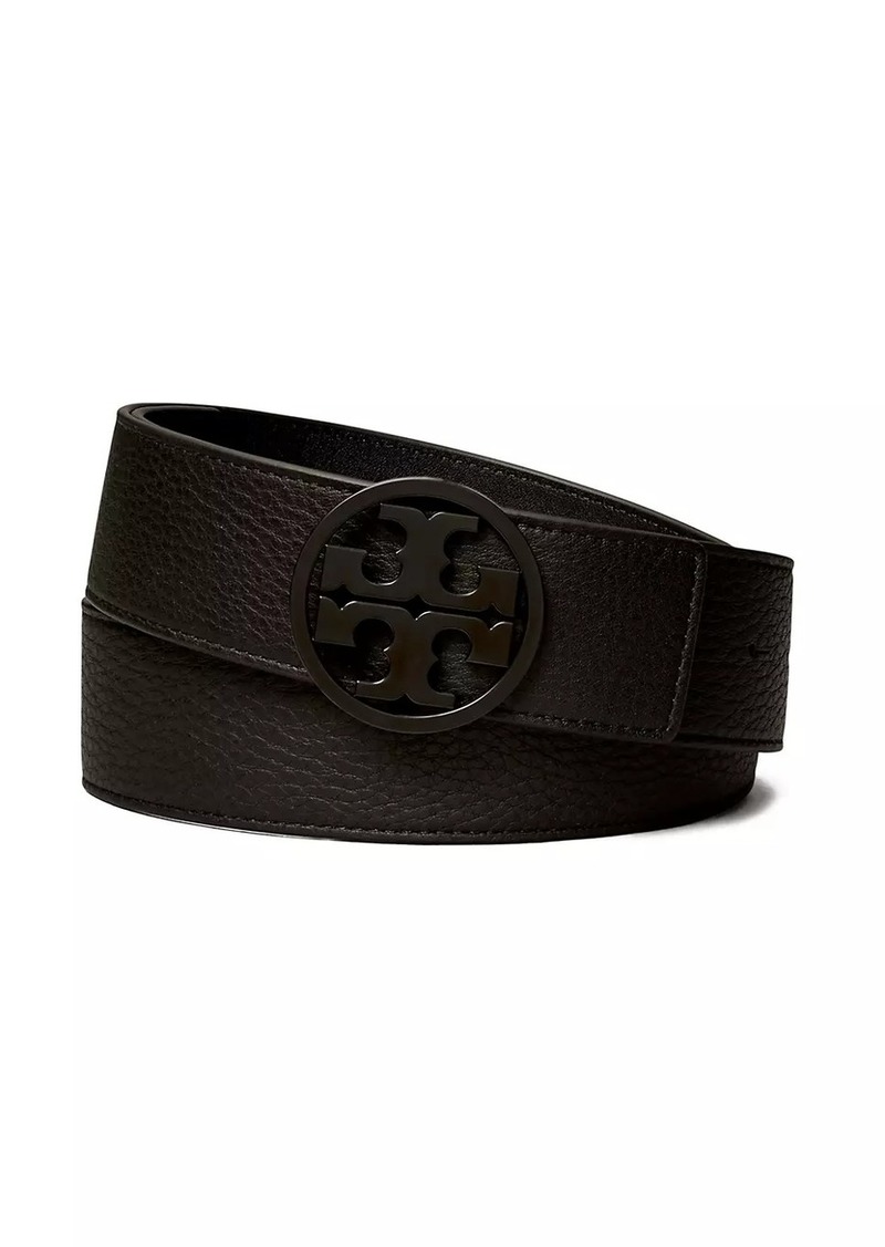 Tory Burch 1.5" Miller Double T Leather Belt