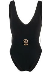 Tory Burch belted v-neck one piece