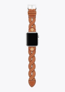 Tory Burch Braided Band for Apple Watch®, Camello Leather, 38 MM – 40 MM