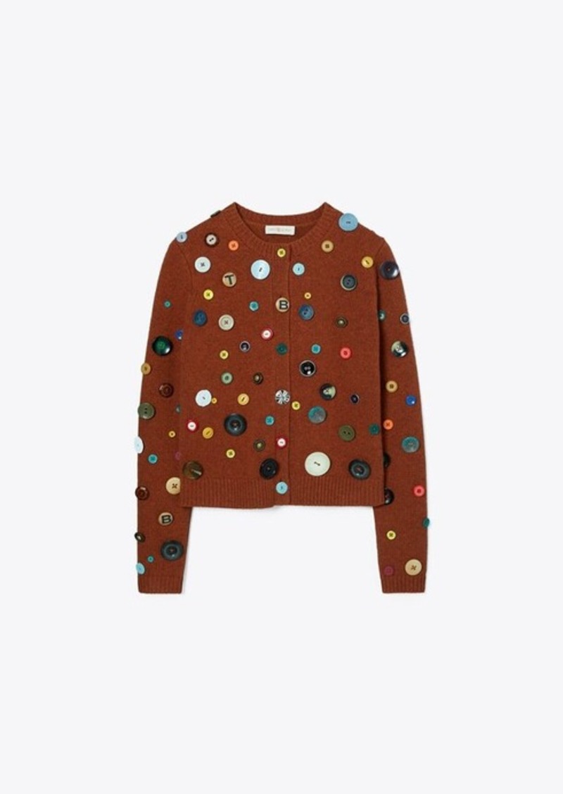 Tory Burch Button Embellished Cardigan | Sweaters