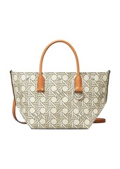 Tory Burch Canvas Basket Weave Small Tote