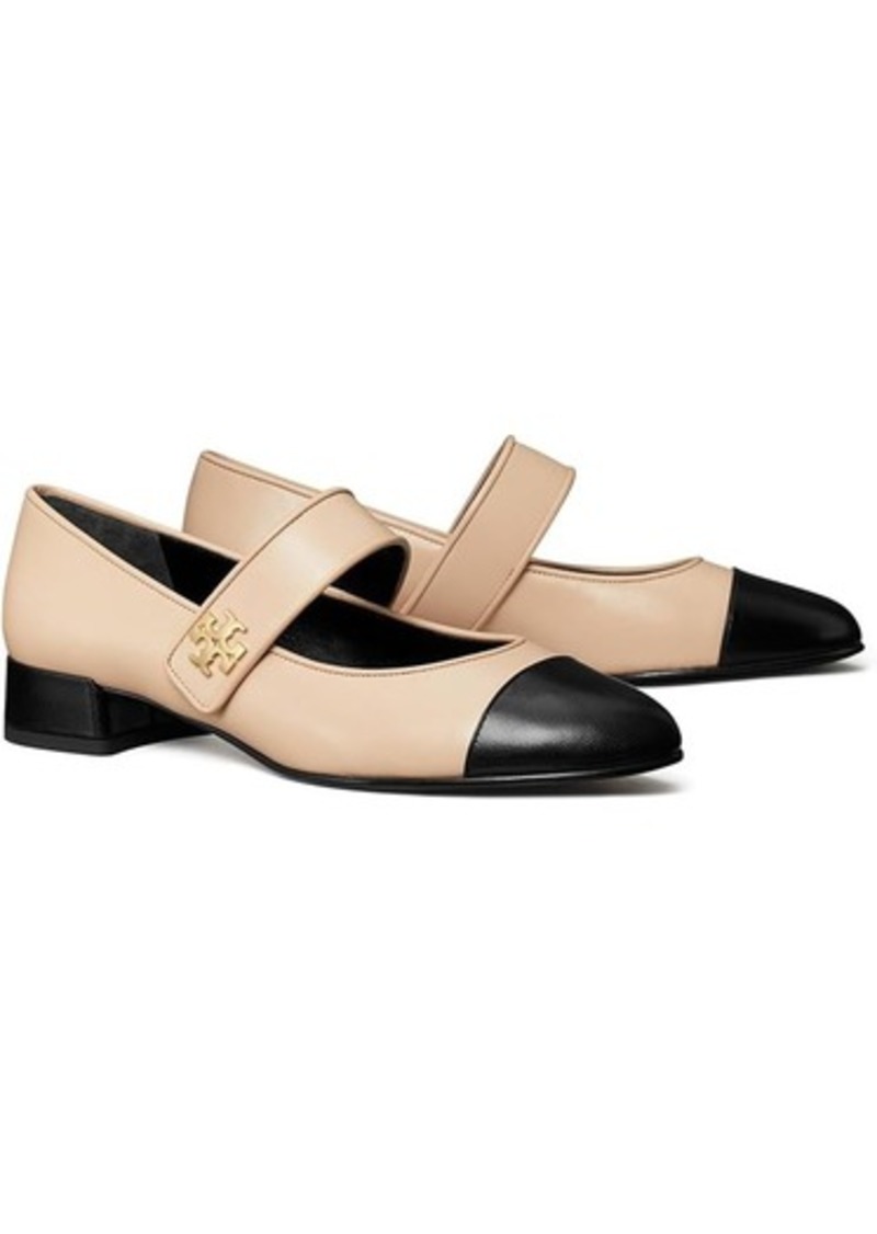 Tory Burch Cap-Toe Mary Jane Heel Ballet 25mm