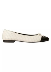 Tory Burch Cap Toe Quilted Ballet Flats