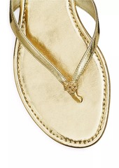 Tory Burch Capri Metallic Leather Flip-Flops