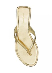 Tory Burch Capri Metallic Leather Flip-Flops