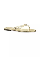 Tory Burch Capri Metallic Leather Flip-Flops