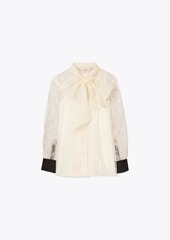 Tory Burch Chantilly Lace Bow Blouse