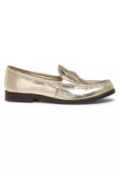 Tory Burch Classic Metallic Leather Loafers