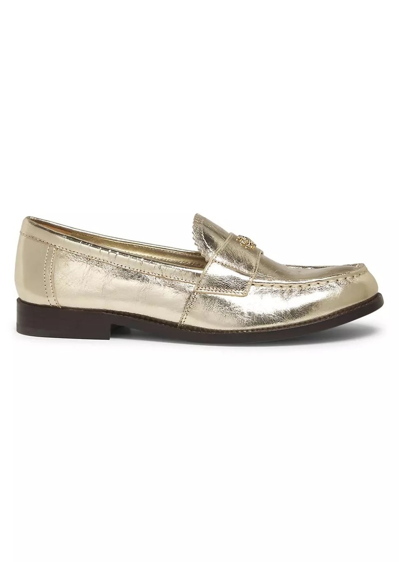 Tory Burch Classic Metallic Leather Loafers