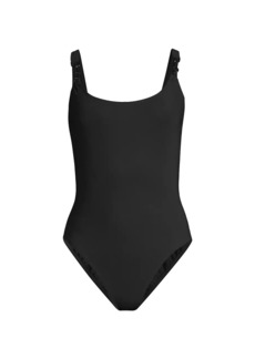 Tory Burch Clip-Chain-Strap One-Piece Swimsuit