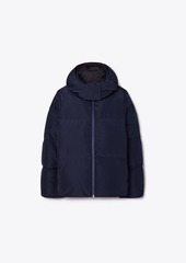 Tory Burch Color-Block Hooded Down Jacket