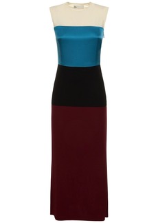 Tory Burch Colorblock Wool Midi Dress