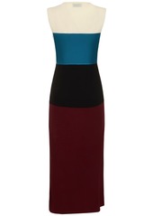 Tory Burch Colorblock Wool Midi Dress