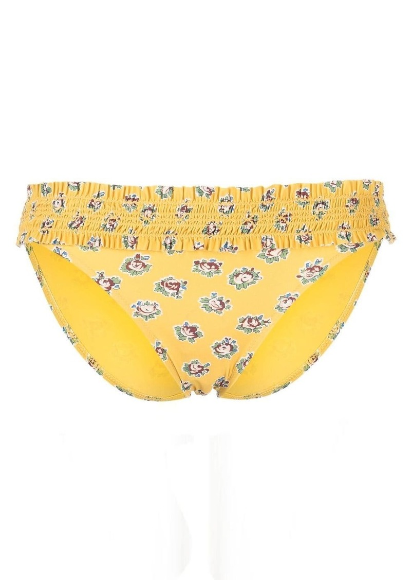 Tory Burch Costa-print hipster bikini bottoms