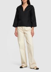 Tory Burch Cotton Silk Gazar Tunic Shirt