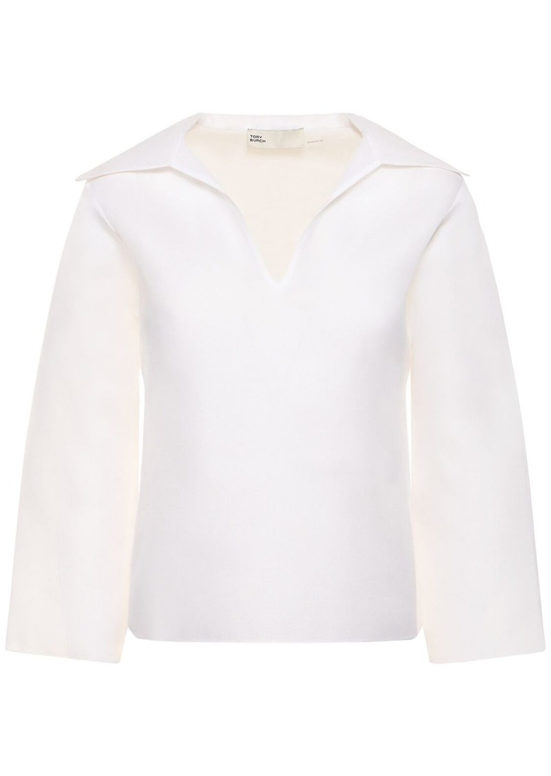 Tory Burch Cotton Silk Gazar Tunic Shirt