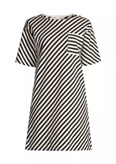 Tory Burch Cotton Striped T-Shirt Minidress