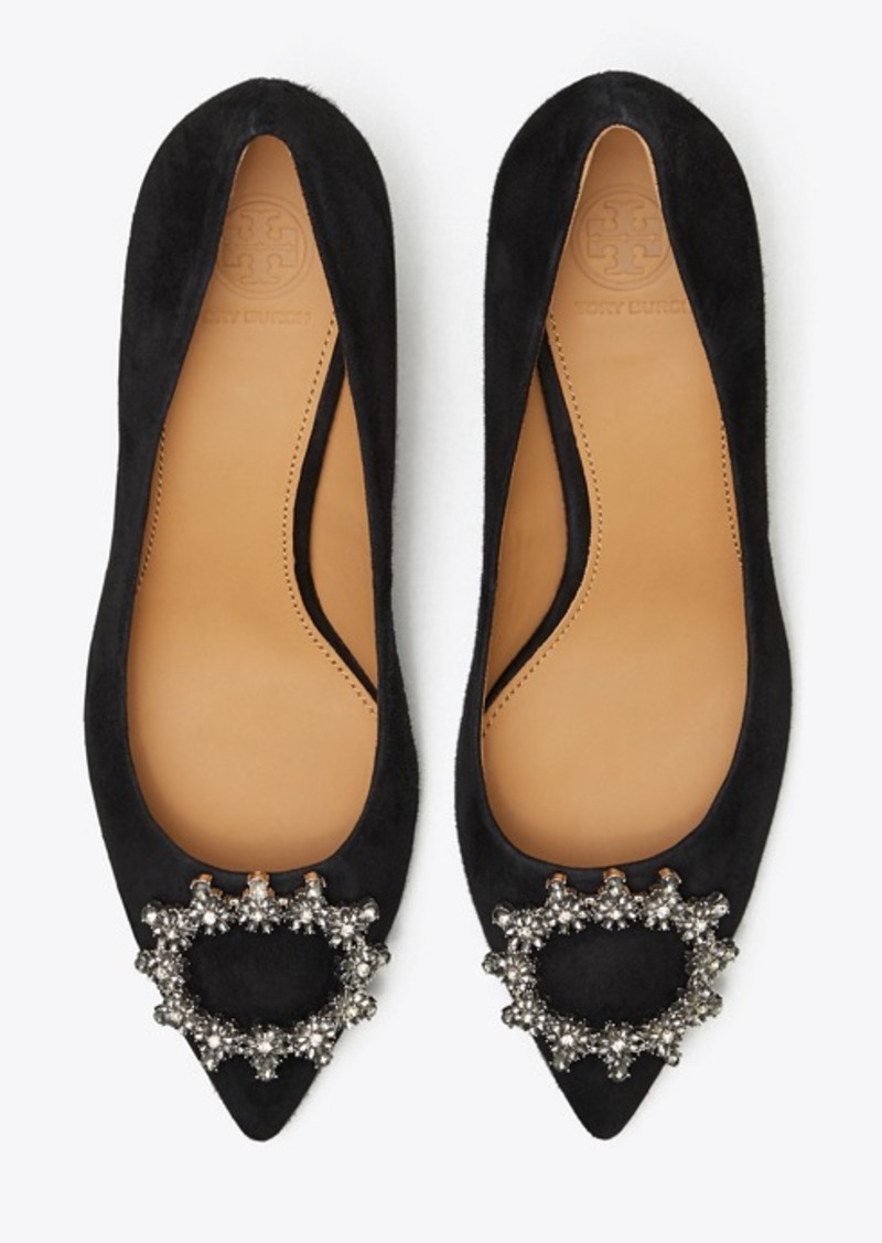 tory burch crystal buckle pump