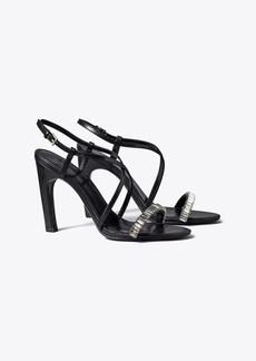 Tory Burch Crystal Strappy Heeled Sandal