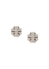 Tory Burch CRYSTAL LOGO STUD EARRING