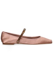 Tory Burch Crystal Satin Ballerina Flats